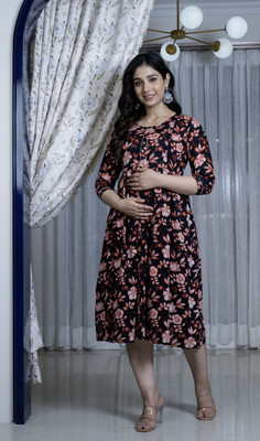 Priyas Creation Women Printed Anarkali Kurta(Multicolor)