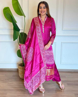 KIRMIR Embroidered Kurta, Trouser/Pant & Dupatta Set
