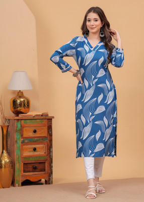 PURSHOTTAM WALA Women Fit and Flare Dark Blue Maxi/Full Length Dress