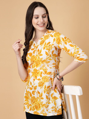 Jagra Casual Printed Women Yellow Top