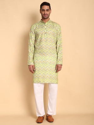 Vardha Men Self Design Trail Cut Kurta(Multicolor)