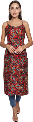 KAALAXI Women Printed Straight Kurta(Multicolor)