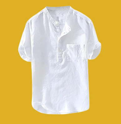 SuperTrend Men Embroidered Straight Kurta(White)