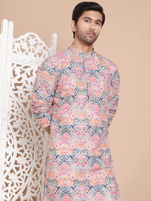 ANOUK Men Printed Straight Kurta(Multicolor)