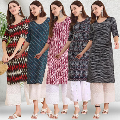 EthnicBasket Women Printed A-line Kurta(Multicolor)