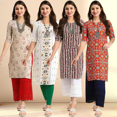 EthnicBasket Women Printed A-line Kurta(Multicolor)