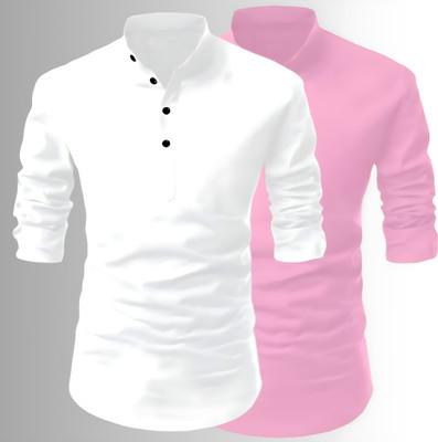 KASHIBAACREATION Men Self Design Straight Kurta(Multicolor)
