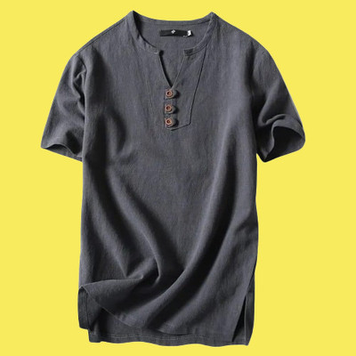ZAKOD Men Solid Straight Kurta(Grey)