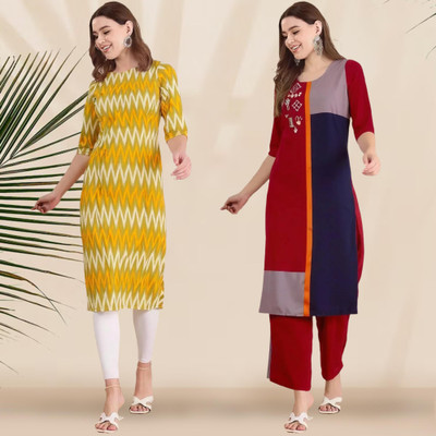 1 Stop Fashion Women Printed A-line Kurta(Multicolor)