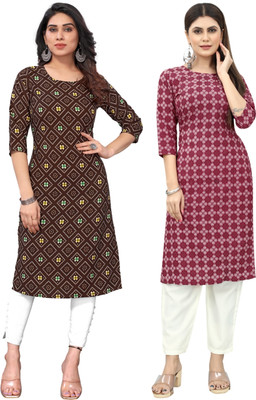 MARIDI FASHION Women Self Design Straight Kurta(Multicolor)