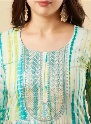 CVCBC Women Printed A-line Kurta(Multicolor)