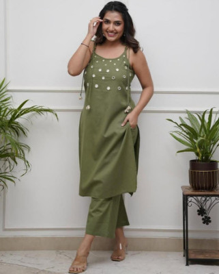 LIRATH FASHION Women Printed A-line Kurta(Green)