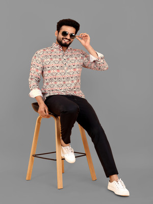 ZURINE Men Colorblock A-line Kurta(Multicolor)