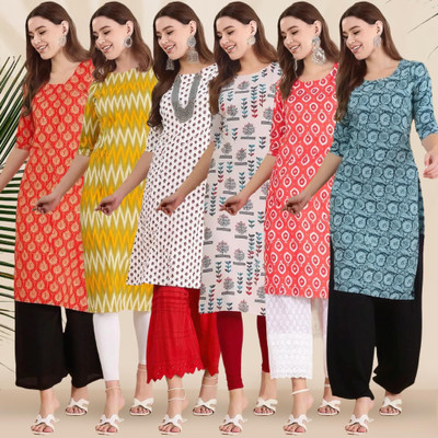 1 Stop Fashion Women Printed A-line Kurta(Multicolor)