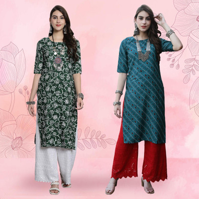 EthnicBasket Women Printed A-line Kurta(Multicolor)