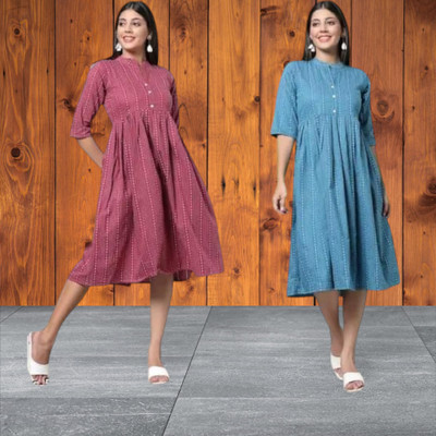 U CREATION Women Printed Anarkali Kurta(Multicolor)