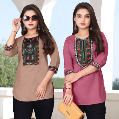 HELLY512 Women Embroidered A-line Kurta(Multicolor)