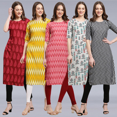 1 Stop Fashion Women Printed A-line Kurta(Multicolor)