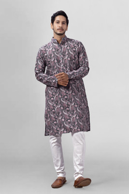 XEPON Men Printed Straight Kurta(Multicolor)