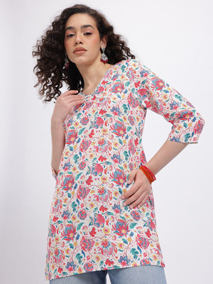 Anouk Rustic Women Printed Straight Kurta(Multicolor)
