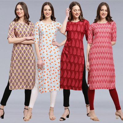 1 Stop Fashion Women Printed A-line Kurta(Multicolor)