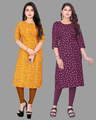 Parimal Enterprise Women Printed A-line Kurta(Multicolor)