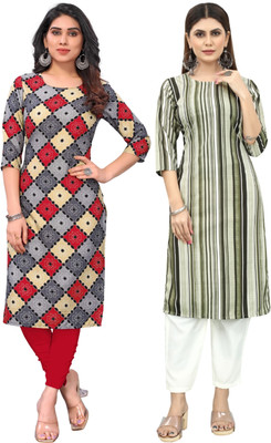 MARIDI FASHION Women Self Design Straight Kurta(Multicolor)