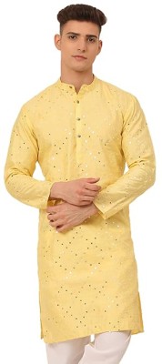 Nikhil Singh Men Embroidered Straight Kurta(Multicolor)