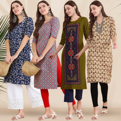 EthnicBasket Women Printed A-line Kurta(Multicolor)