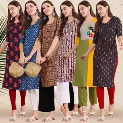 1 Stop Fashion Women Printed A-line Kurta(Multicolor)
