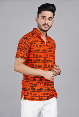 KRISHASALES Men Printed Straight Kurta(Multicolor)
