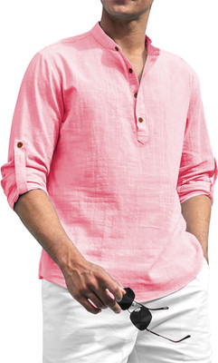 HouseOfCommon Men Solid Straight Kurta(Multicolor)