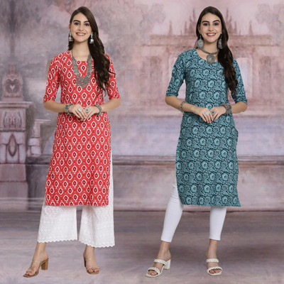 Moda Rapido Women Printed A-line Kurta(Multicolor)