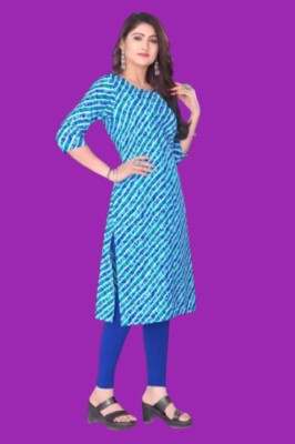 Deephom Women Embroidered Straight Kurta(Light Blue)