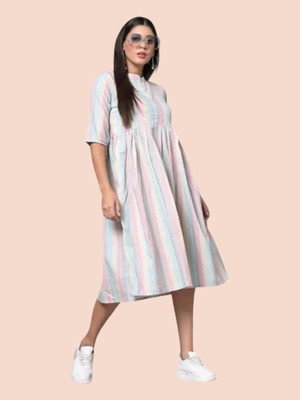 Kfashionbfc Women Maxi Multicolor Full Length Dress