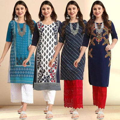 1 Stop Fashion Women Printed A-line Kurta(Multicolor)
