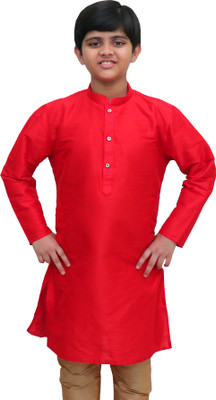 izaan Boys Solid Ethnic Dress Kurta(Multicolor)