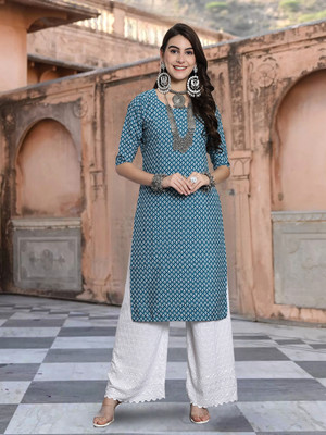 EthnicBasket Women Striped A-line Kurta(Multicolor)