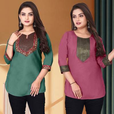 FSR Women Printed A-line Kurta(Multicolor)