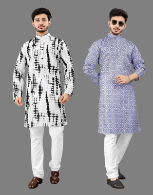 DHASU TRENDZ Men Printed Straight Kurta(Multicolor)
