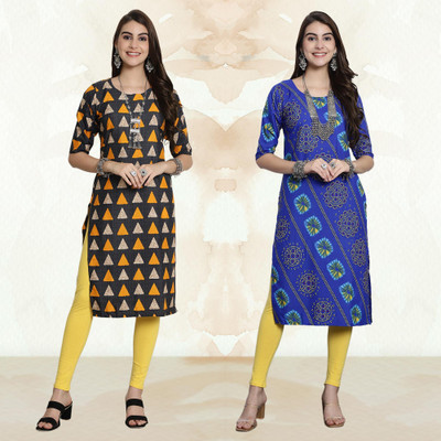 Moda Rapido Women Printed A-line Kurta(Multicolor)