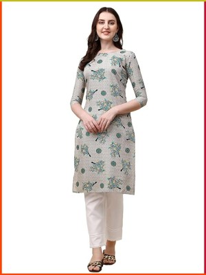 Trisha Women Embroidered Straight Kurta(Multicolor)