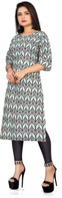 zindora Women Printed Straight Kurta(Multicolor)