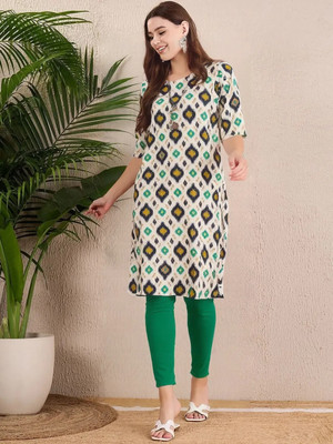 SZN Women Printed A-line Kurta(Multicolor)