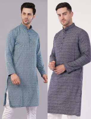 Sypher Boutique Men Self Design Straight Kurta(Multicolor)