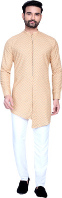 Anadhya Men Printed Straight Kurta(Multicolor)
