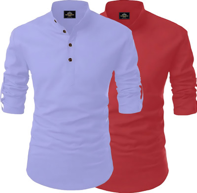 Fashion Marts Men Solid Straight Kurta(Multicolor)