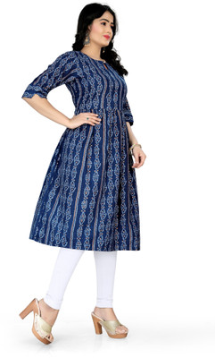 DUTT TEXTILE Women Solid A-line Kurta(Blue)