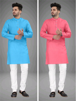 TRUST OUS Men Solid Straight Kurta(Multicolor)