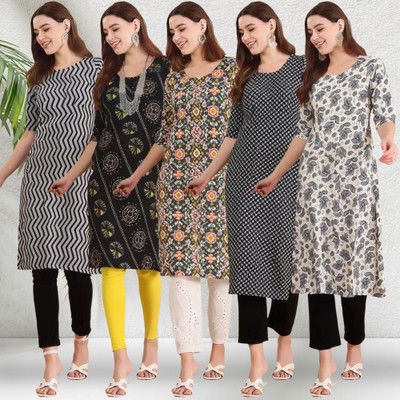 1 Stop Fashion Women Printed A-line Kurta(Multicolor)